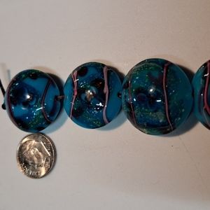 Vintage glass beads for jewelry making